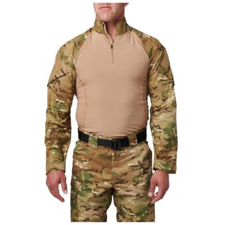 Тактическая рубашка под жилет боевая рубашка Flex-Tac TDU Rapid LS MC 5.11 Multicam
