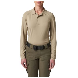 Женская Рубашка Поло Helios С Длинным Рукавом 5.11 Silver Tan